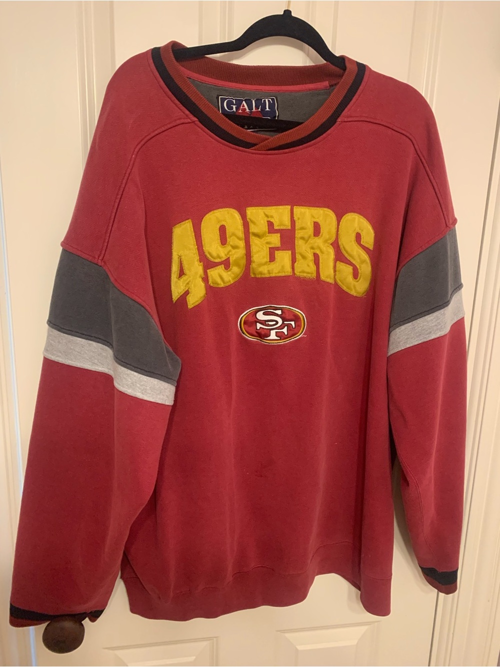 GALT unisex San Francisco 49ERS Red Crewneck Pullover Sweatshirt
